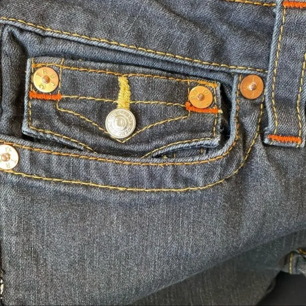 True Religion Ricky Straight - Dark/Black Denim - 32/30 COI Mexico